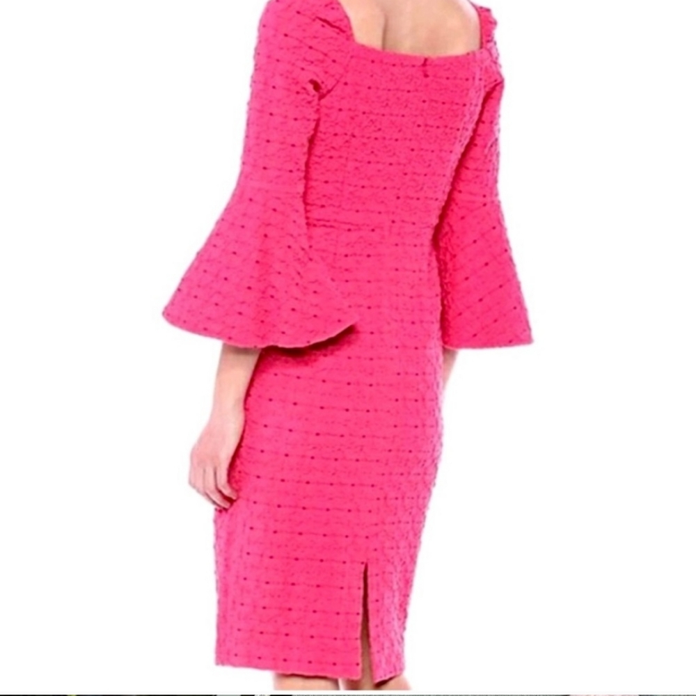 Trina Turk Vibrant Pink Long Sleeve Dress